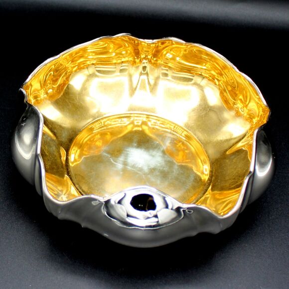 Antique Sterling Silver Candy Dish | Art Deco Style Hand Painted Trinket Bowl - Picture 5 of 7